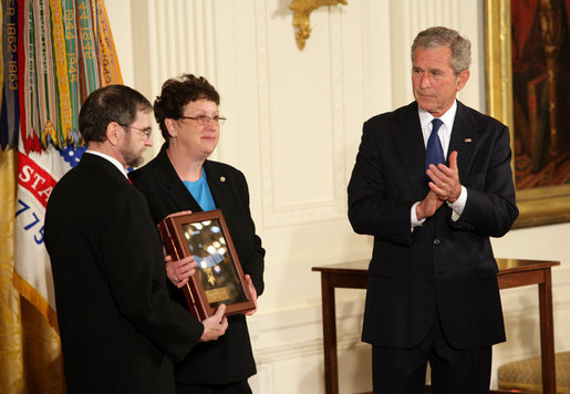 President Bush attends a presentation of the Medal of Honor.