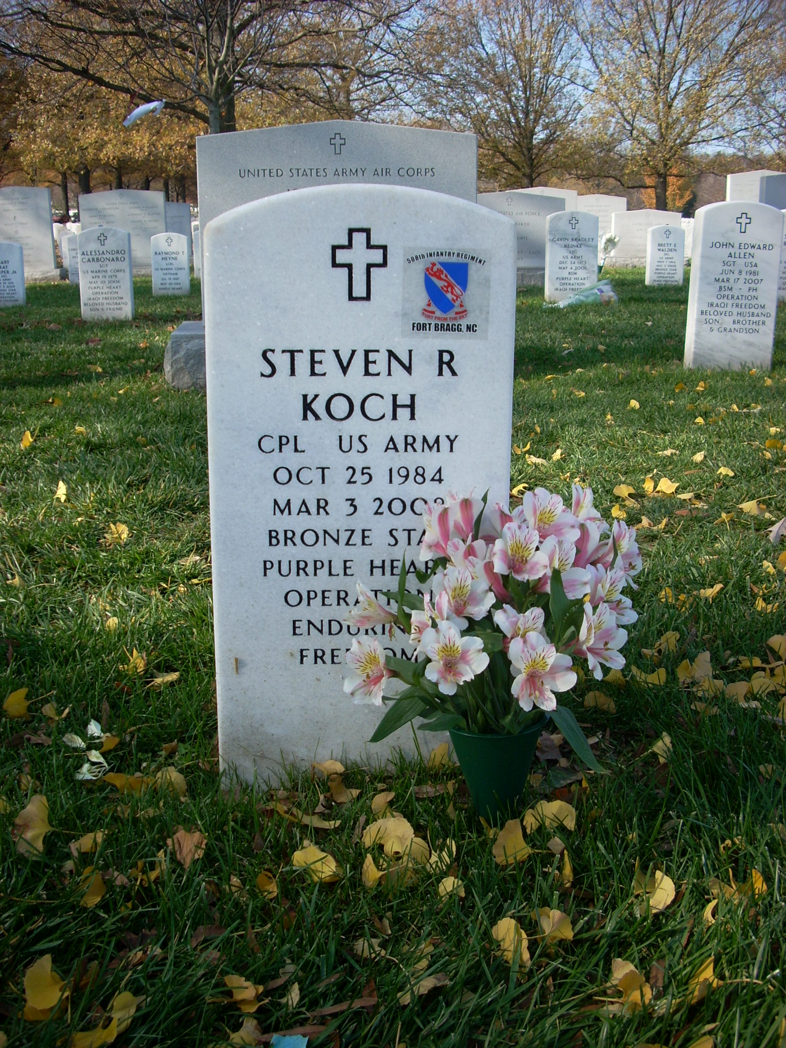 Corporal Steven R. Koch Gravesite, Arlington National Cemetery