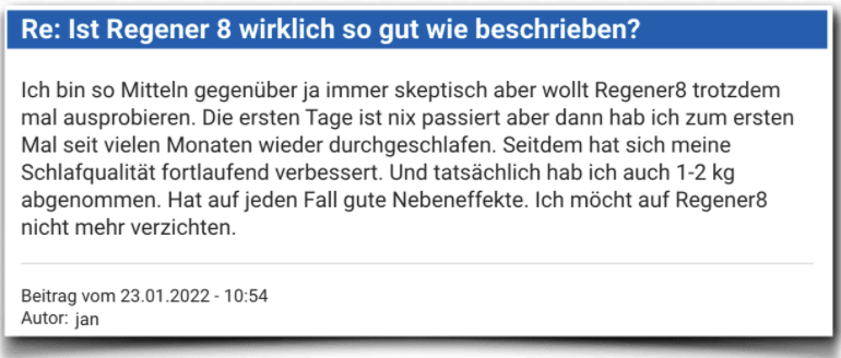 Regener 8 Erfahrungsbericht Bewertung Erfahrungen Regener 8