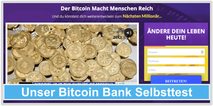 Bitcoin Bank Test